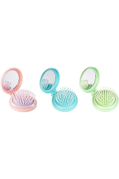 Yelajoy 3-Pack Mini Hairbrush with Mirror - Portable Round Comb Set, Perfect ...