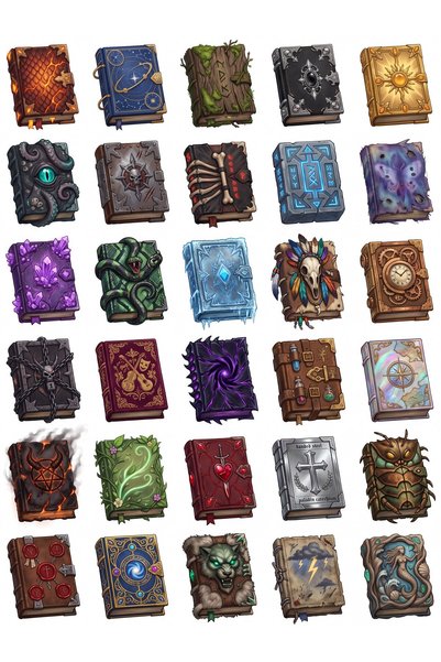 Dekorif 30-Piece Fantastic Magic Book Sticker Set - for Notebook, Laptop, and...