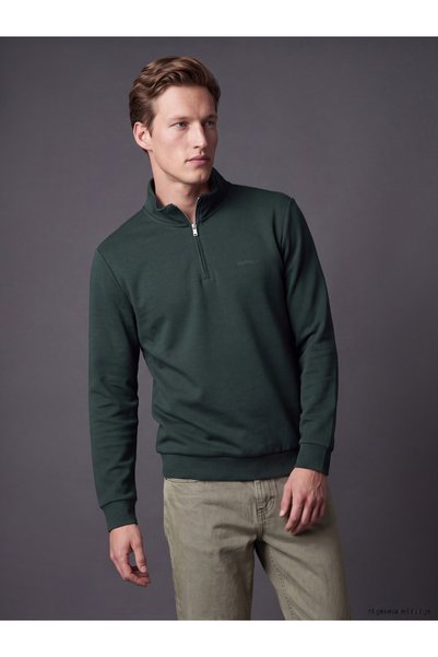 LC Waikiki Hanorac bărbătesc cu jumătate de fermoar și guler înalt