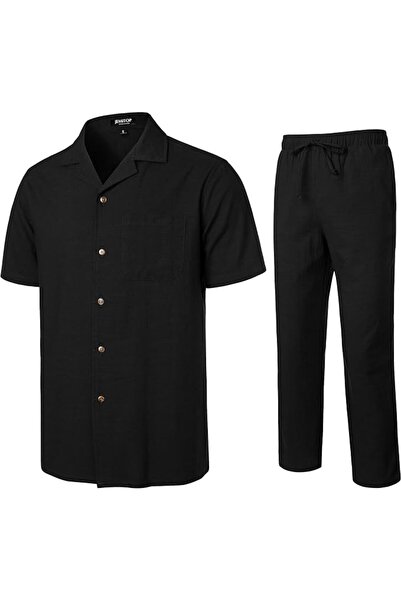 GENERAL JEMITOP Men's 2 Piece Outfits Summer Relaxed Fit Walking Suit Casual ...