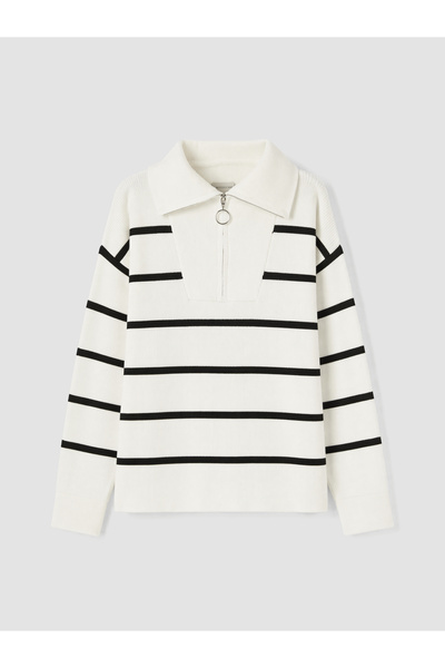 LC Waikiki Polo Collar Girls' Knitwear Sweater