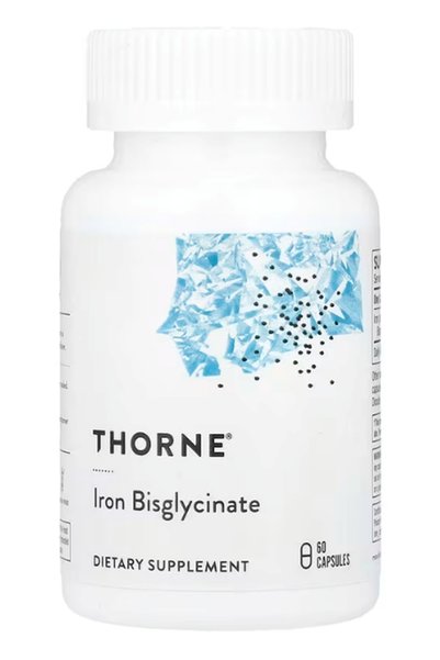 Thorne Iron Bisglycinate 60 Capsules.Orj Usa.
