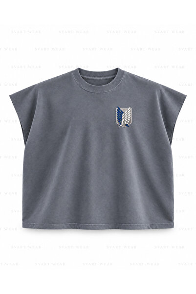 SVART WEAR Attack on Titan Erwin Smith Forward Printed Boxy Oversize Sleevele...