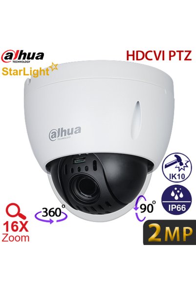 DAHUA (SD42216DB-HC) 1/2.8 CMOS 2MP 16X IK10 IP66 STARLIGHT HDTVI PTZ KAMERA