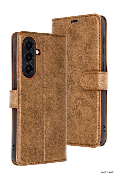 New Face حافظة SPT-GLD Newface Galaxy A56 Kılıf Tr S Plus (125422) - لون بني