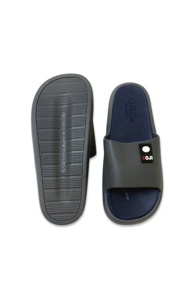 Chaolizi Men's Two-tone Single Strap EVA Slide Sandals with Logo Tag