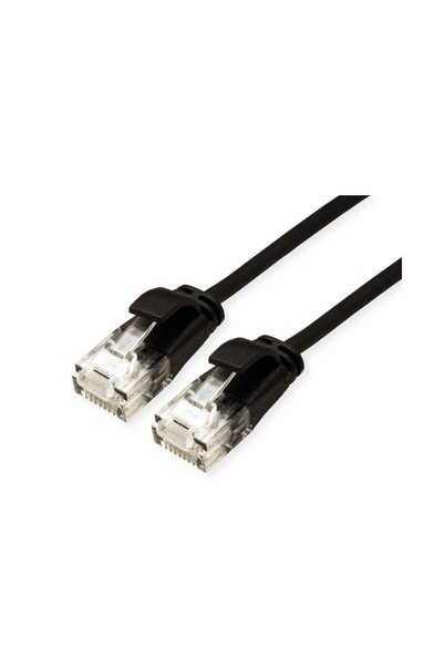 OEM UTP 0.15m Cat6a Μαυρο Slim LSZH