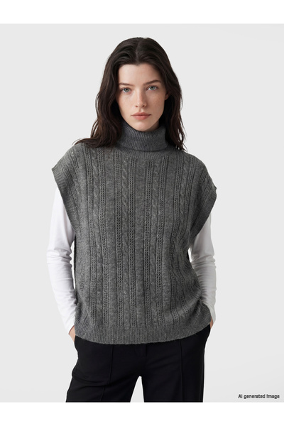 LC Waikiki Turtleneck Women's Knitwear Sweater Vest