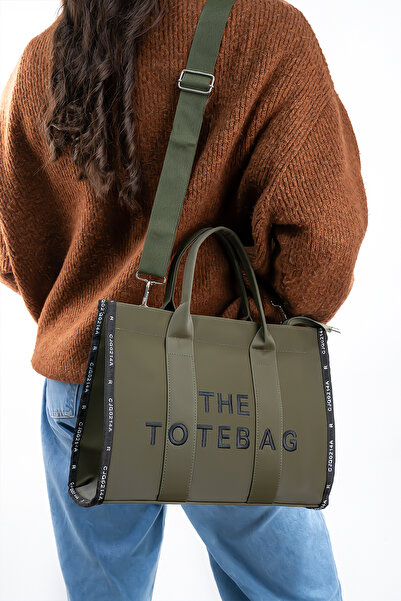 Shupe Women's Khaki Canvas Shoulder Bag