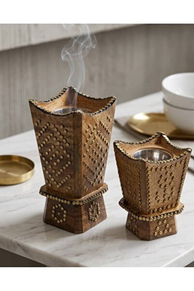 Generic Brand Decorative Wooden Burners Set - 2 Pieces