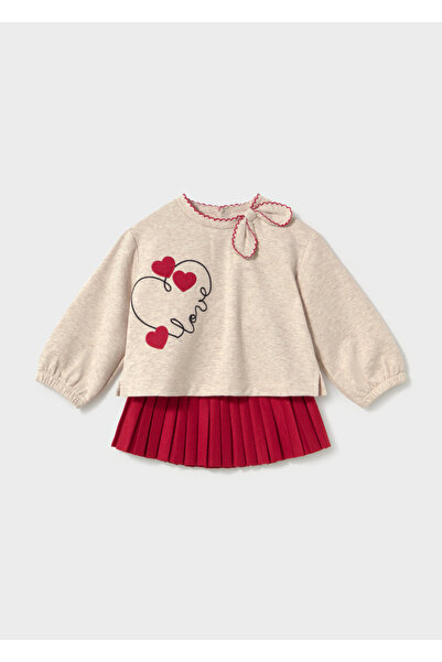 MAYORAL Baby Girl Skirt Set Rojo 2951
