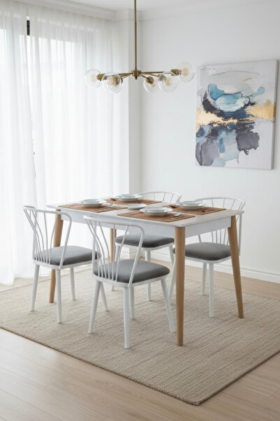 DEKORFİM DFY101 MDF Yemek Masası Modern Minimalist Mutfak Salon Masası Şık Ku...