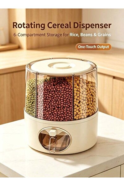 Generic Rice Dispenser Rice Bucket Food Storage Container Rice Holder Bin Rot...