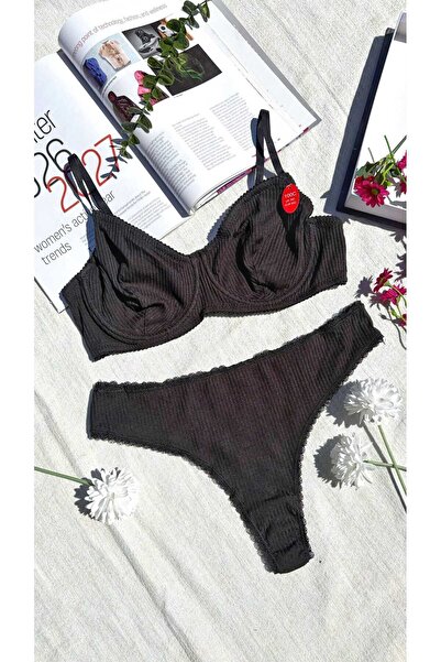 La Linaa Set sutien din bumbac pentru femei de mărime mare, cu slip confortabil fără cupă