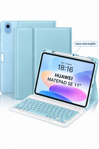Alstrap Huawei MatePad Se 11 Inc Uyumlu Klavyeli Tablet Kılıfı Manyetik Bluet...