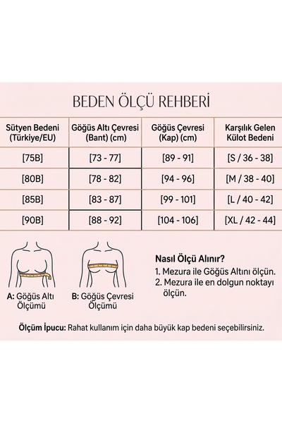 NurPeri İç Giyim Kadın Bambu Kumaş Balensiz Rahat ve Nefes Alan Sütyen
