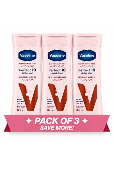 Vaseline Healthy Bright Perfect 10 Lotion, 3 x 200ml
