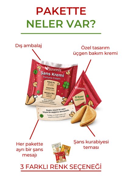 Juvenis Şans Kurabiyesi El Kremi - Şans Kurabiyesi Temalı Nemlendirici El Kremi Seti