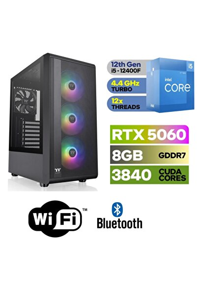 ASUS ŞAFAK-GAMİNG PC Intel Core i5 12400F 32GB RAM RTX 5060 8GB 500GB M.2 SSD...