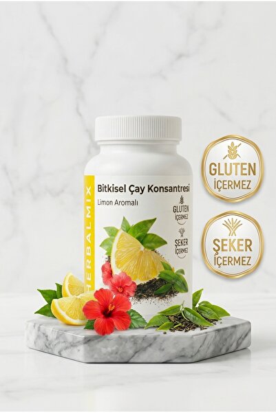 Limon Aromalı Bitkisel Çay Konsantresi 100 g - Şekersiz & Glutensiz