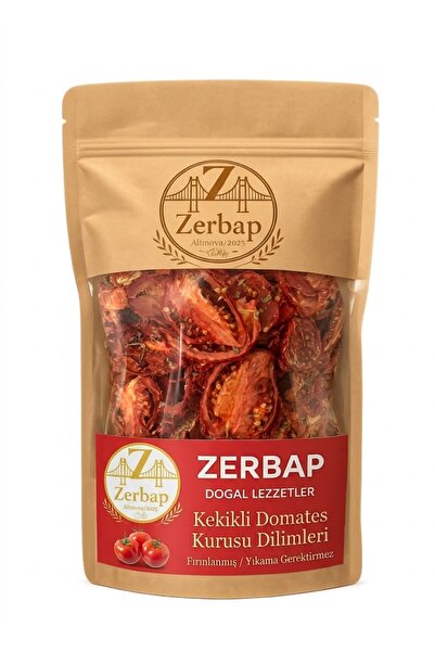 ZERBAP Kekikli Domates Kurusu 100 g – Kaya Tuzlu & Fırınlanmış, Yıkama Gerekt...