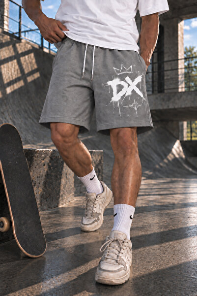 DAXİS Sportwear Company Men's Printed Shorts Loose Fit Streetwear Casual Shorts