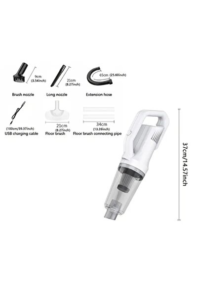 OEM Aspirator auto, 120W, 6500Pa, 12V, portabil, filtru lavabil, 2 accesorii,...