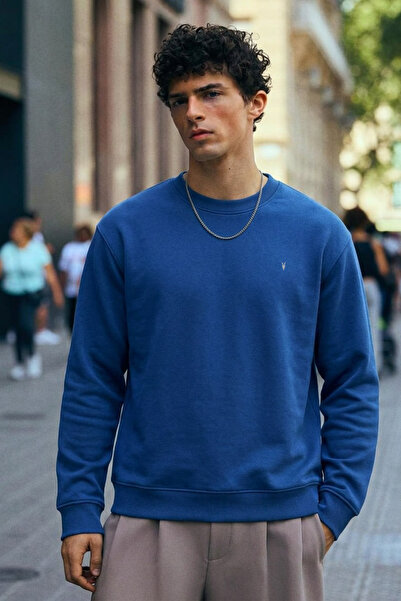 COMBİNE MİCHAİL Men's Medium Soft Indigo Sweatshirt