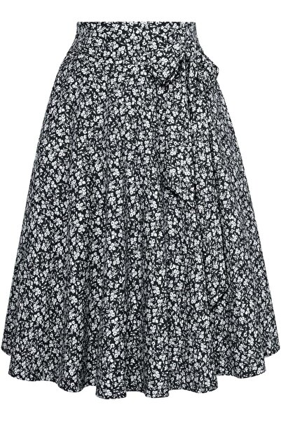 OtherMax Fustă Elegantă de Damă Vintage Evazată Plisată Neagră XXL — fustă re...