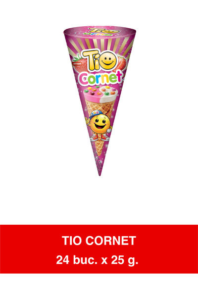 ŞİMŞEK Tio Cornet Strawberry – Κώνοι γκοφρέτας με γεύση φράουλα και δραζέ – 2...