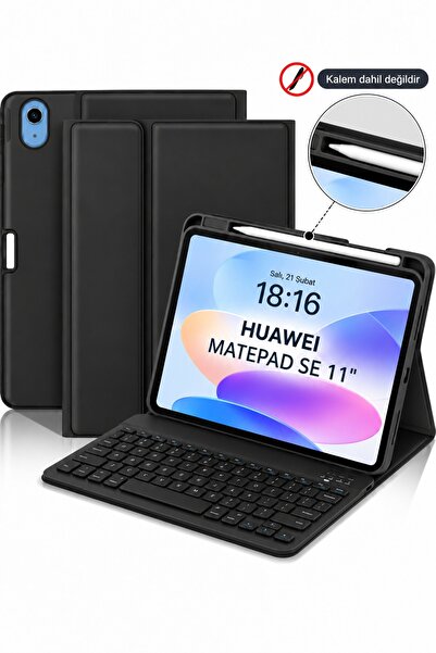 Alstrap Huawei MatePad Se 11 Inc Uyumlu Klavyeli Tablet Kılıfı Manyetik Bluet...