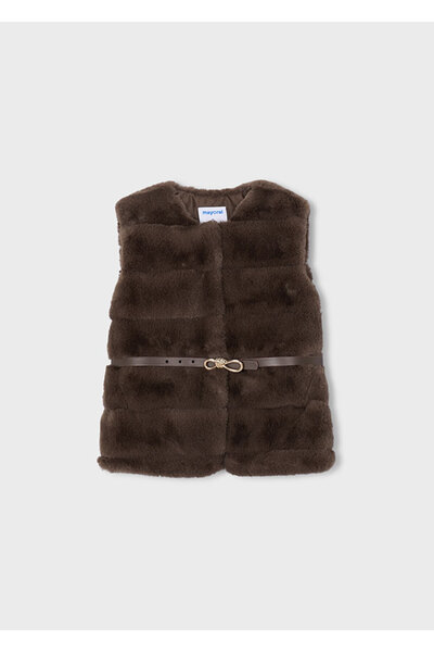 MAYORAL Girl's Plush Vest Cafe 4328