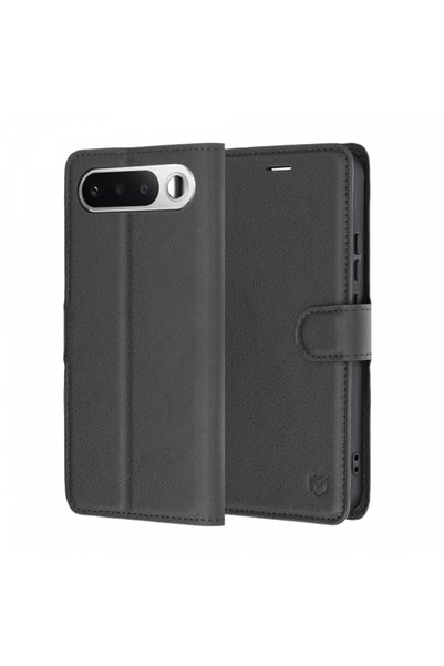 Techsuit Калъф за Realme 16, Techsuit, Кожен фолио, Черен
