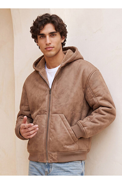 Lee Cooper BORG PU HOODIE