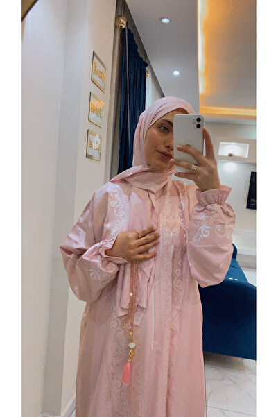 Duru Collection %50 Pamuk %50 Polyester Başörtülü Tek Parça Namaz Elbisesi