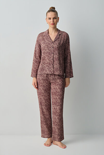 SUWEN Lace Pijama Takımı
