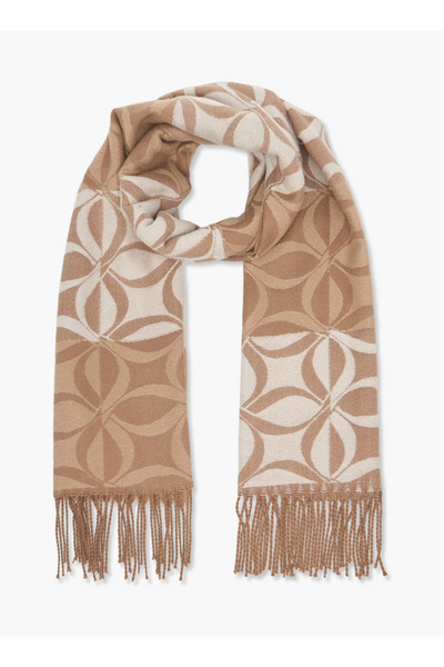 FAV GEO MONOGRAM FRINGE SCARF