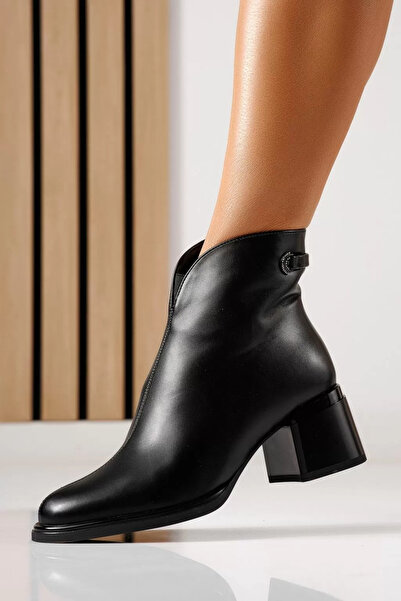 Zaira Botine dama vatuite negre din piele ecologica Eliza #30232 - 40