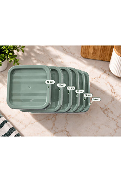 HARWELL 6-Piece Storage Container Set, Nesting Kitchen Organizer in Different Sizes