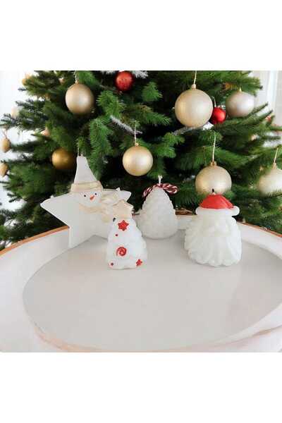 Pura Design Yılbaşı Mum Seti Kardan Adam-Noel Baba-Kozalak - Çam Ağacı