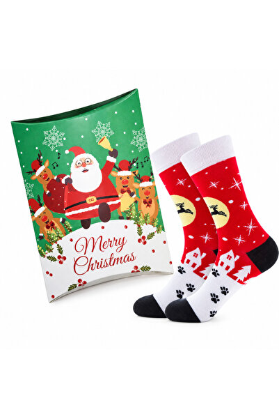 OEM Christmas Socks with Santa Claus and Reindeer, in Merry Christmas Gift Bo...