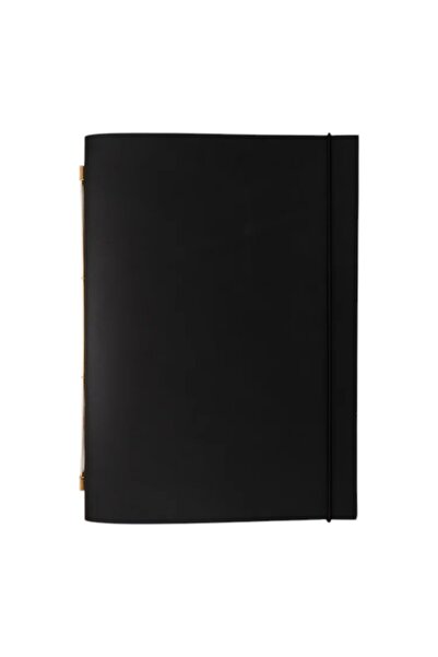 La Compagnie du Kraft Novum Organum L Black Leather Notepad - Robusto Black