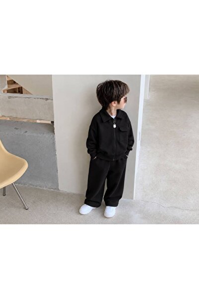 Toi Kids ERKEK ve KIZ ÇOCUK 3İPLİK DOKULU OVERSIZE MODEL 2Lİ TAKIM