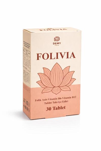 FOLİVİA 30 TB - (Folik Asit + Vitamin B6 + Vitamin B12 + Zencefil Ekstresi)