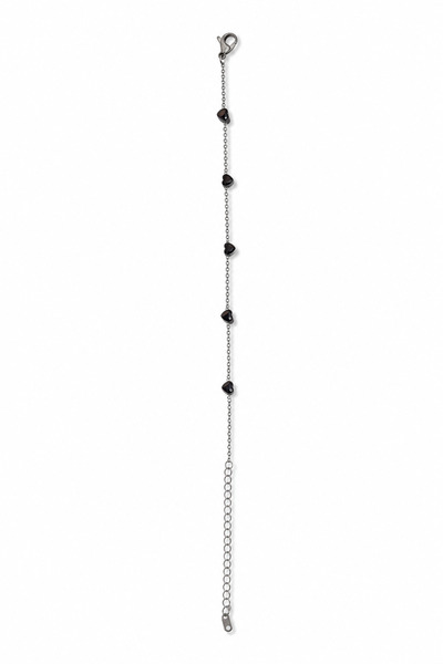 Jack Ferrero Steel Heart Detailed Chain Bracelet - Stainless Steel Women's Br...
