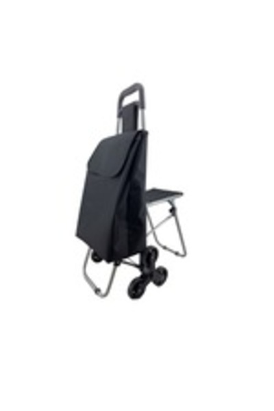 odjas Carucior de piata cu scaun pliabil, negru, 41 x 22 x 108 cm
