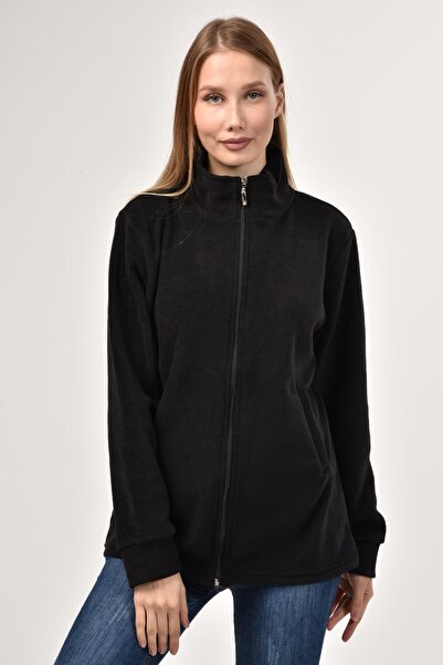 LİKAPA Zippered Pocket Fleece Coat