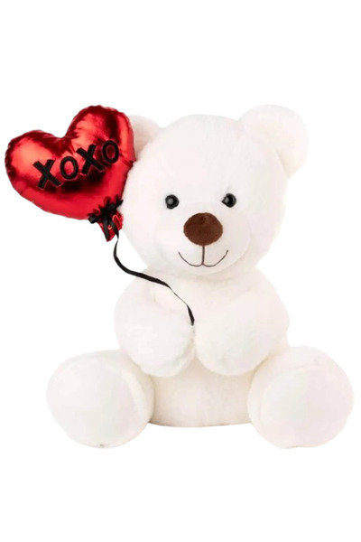 Generic Brand Ursuleț de pluș cu balon, 22 cm