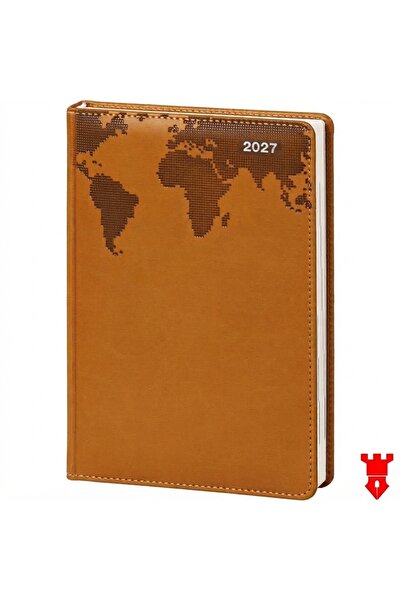 KALE PROMOSYON 2027 Dated Agenda 17X24 with World Map Image