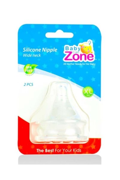Baby Zone حلمة سيليكون مضادة للمغص قطعتين Cart-8239Xl
